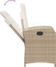 vidaXL Σετ 9 τεμαχίων επίπλων κήπου με μαξιλάρια, μπεζ, πολυρατάν