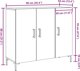 vidaXL Ντουλάπι, παλιό ξύλο, 90x34x80 εκ, ξυλοειδές υλικό