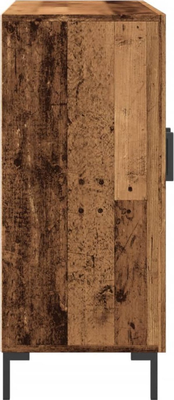 vidaXL Ντουλάπι, παλιό ξύλο, 90x34x80 εκ, ξυλοειδές υλικό