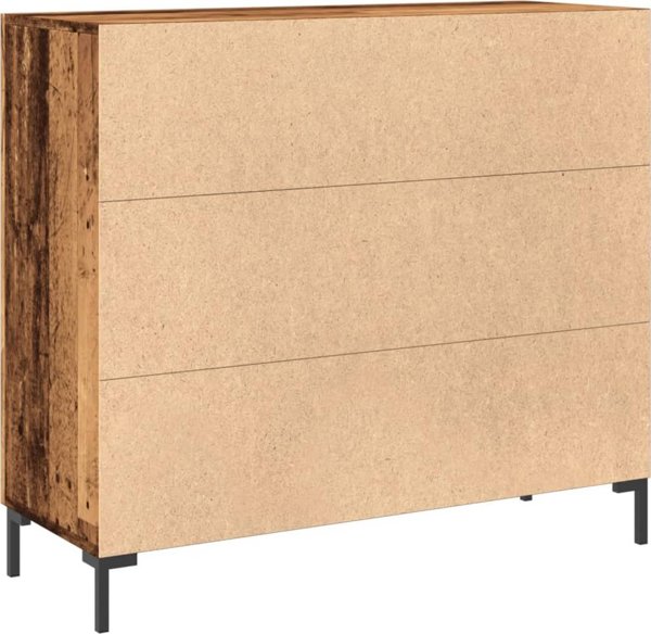 vidaXL Ντουλάπι, παλιό ξύλο, 90x34x80 εκ, ξυλοειδές υλικό