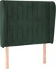 vidaXL Κεφαλάρι uszak, σκούρο πράσινο, 93x23x118/128 εκ., βελούδο