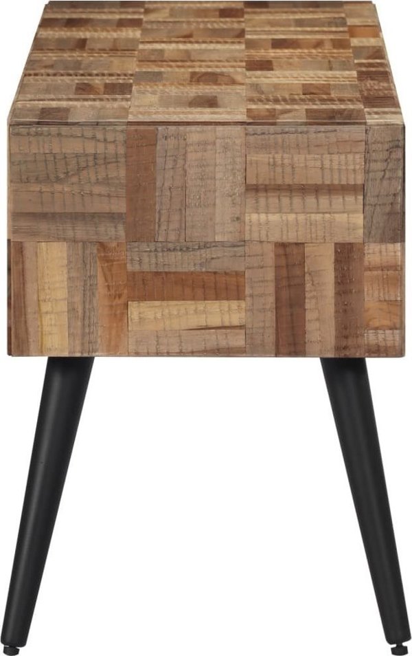 vidaXL Πάγκος, 110x35x45 cm, από μασίφ ανακυκλωμένο ξύλο τεϊκού