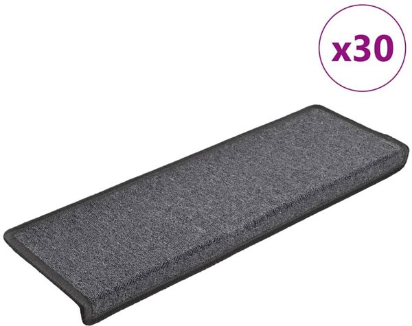vidaXL Αυτοκόλλητα Πατήματα Σκάλας 65x21x4 εκ. 30 τμχ. Σκούρο Γκρι