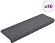 vidaXL Αυτοκόλλητα Πατήματα Σκάλας 65x21x4 εκ. 30 τμχ. Σκούρο Γκρι