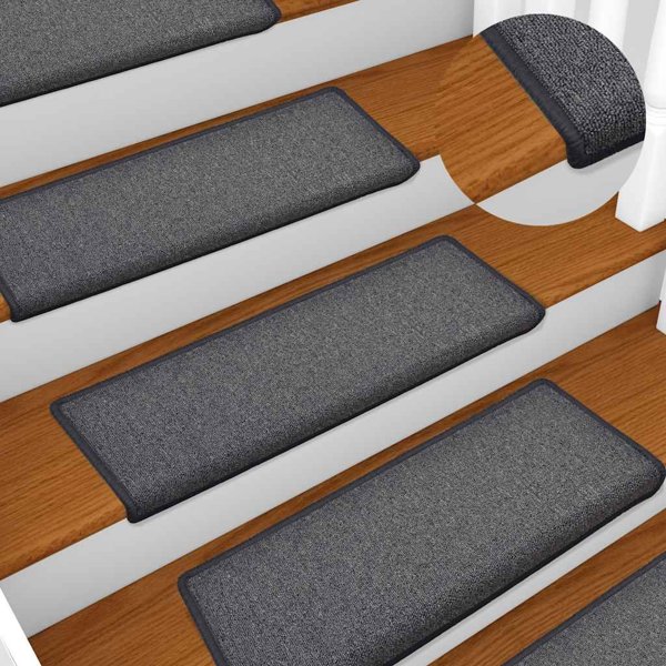 vidaXL Αυτοκόλλητα Πατήματα Σκάλας 65x21x4 εκ. 30 τμχ. Σκούρο Γκρι