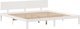 vidaXL Κάδρο κρεβατιού με συρτάρια λευκό 180x200 cm μασίφ πεύκο