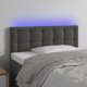 vidaXL κεφαλάρι κρεβατιού με LED, σκούρο γκρι, 80x5x78/88 εκ, βελούδο