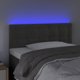 vidaXL κεφαλάρι κρεβατιού με LED, σκούρο γκρι, 80x5x78/88 εκ, βελούδο