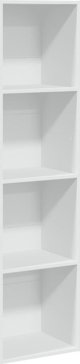 vidaXL Βιβλιοθήκη, λευκή, 40x30x152 εκ, ξυλοπαλμάδα