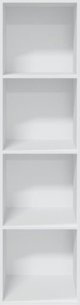 vidaXL Βιβλιοθήκη, λευκή, 40x30x152 εκ, ξυλοπαλμάδα
