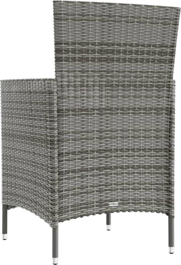 vidaXL vidaXL 3-cz. zestaw mebli ogrodowych z poduszkami, rattan PE, szary