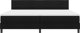 vidaXL Κρεβάτι Box Spring με Στρώμα & LED 200x200 cm Μαύρο Υφασμάτινο