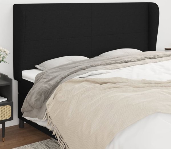 vidaXL Zaglowek uszak, mavro, 203x23x118/128 cm, tkanina