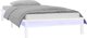 vidaXL Rama κρεβατιού με LED, λευκή, 100 x 200 cm, μασίφ ξύλο