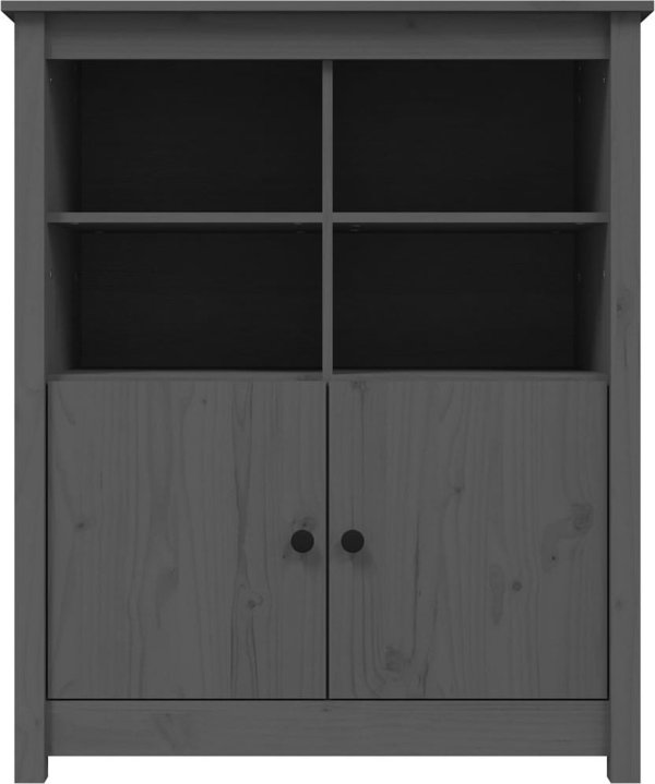 vidaXL Szafka, szara, 83x41,5x100 cm, lite drewno sosnowe