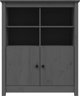 vidaXL Szafka, szara, 83x41,5x100 cm, lite drewno sosnowe