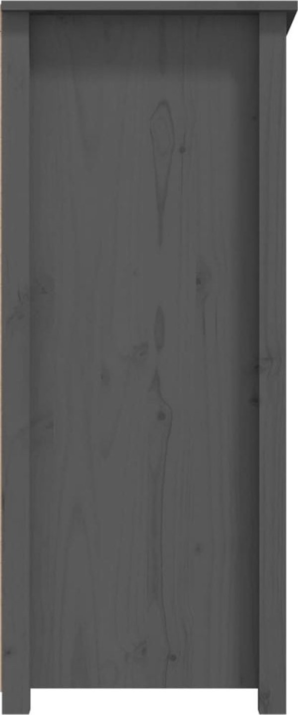 vidaXL Szafka, szara, 83x41,5x100 cm, lite drewno sosnowe