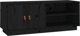vidaXL vidaXL Szafka pod TV, czarna, 105x34x40 cm, lite drewno sosnowe