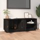 vidaXL vidaXL Szafka pod TV, czarna, 105x34x40 cm, lite drewno sosnowe