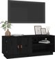 vidaXL vidaXL Szafka pod TV, czarna, 105x34x40 cm, lite drewno sosnowe
