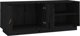 vidaXL vidaXL Szafka pod TV, czarna, 105x34x40 cm, lite drewno sosnowe