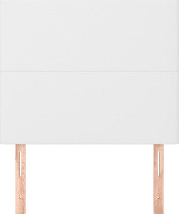 vidaXL Zaglowek do lozka, 2 szt, bialy, 90x5x78/88 cm, sztuczna skora