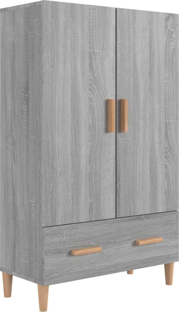 vidaXL Ντουλάπι, γκρι δρυς Σονόμα, 70x31x115 εκ., ξυλοπολυμερές υλικό