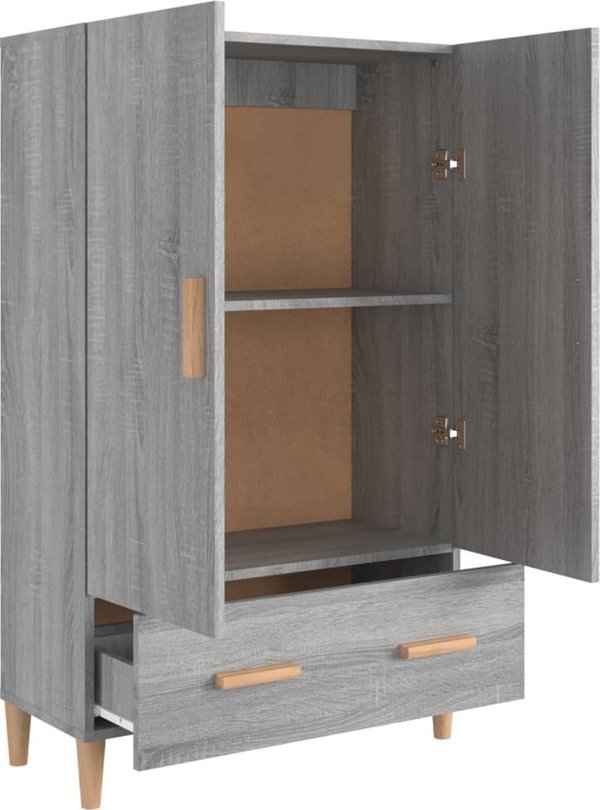 vidaXL Ντουλάπι, γκρι δρυς Σονόμα, 70x31x115 εκ., ξυλοπολυμερές υλικό
