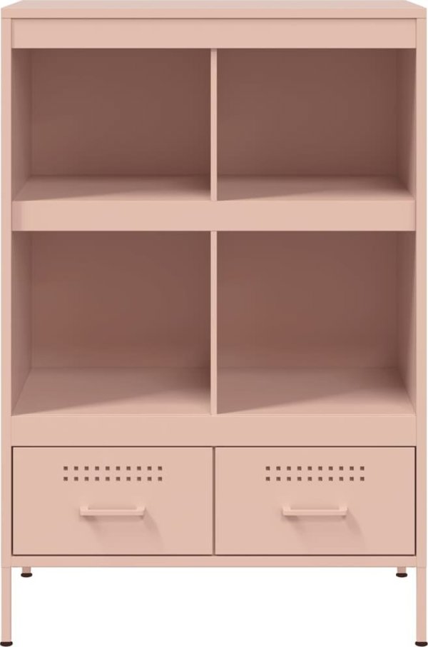 vidaXL Ντουλάπι, ροζ, 68x39x101,5 εκ., από χάλυβα