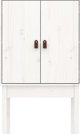 vidaXL Ντουλάπι, Λευκό, 60x40x120 εκ., Μασίφ Ξύλο Πεύκου