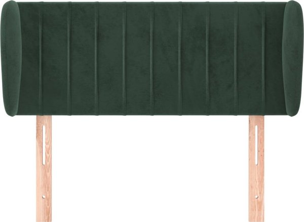 vidaXL Υποστήριγμα κεφαλής uszak σκούρο πράσινο 103x23x78/88 cm βελούδο