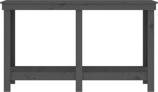 vidaXL Πάγκος εργασίας γκρι 140x50x80 εκ., φυσικό πεύκο