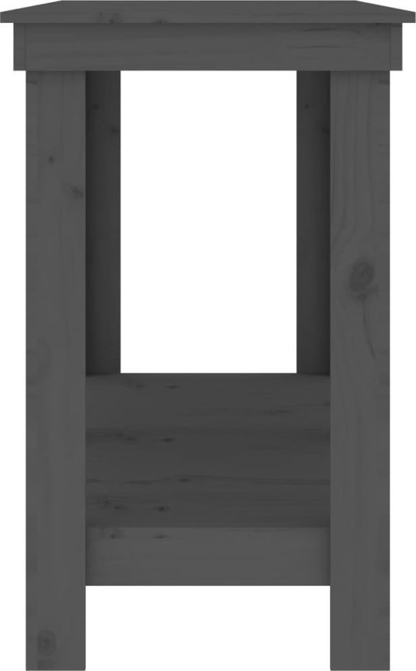 vidaXL Πάγκος εργασίας γκρι 140x50x80 εκ., φυσικό πεύκο