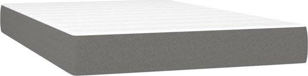 vidaXL Κρεβάτι Continental με Στρώμα, Σκούρο Γκρι Ύφασμα, 120 x 200 cm