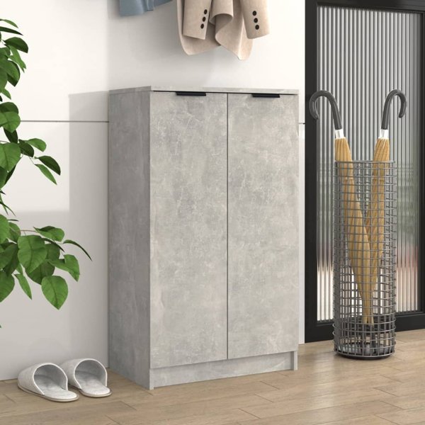 vidaXL Παπουτσοθήκη γκρι μπετόν 59x35x100 cm
