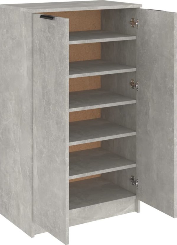 vidaXL Παπουτσοθήκη γκρι μπετόν 59x35x100 cm