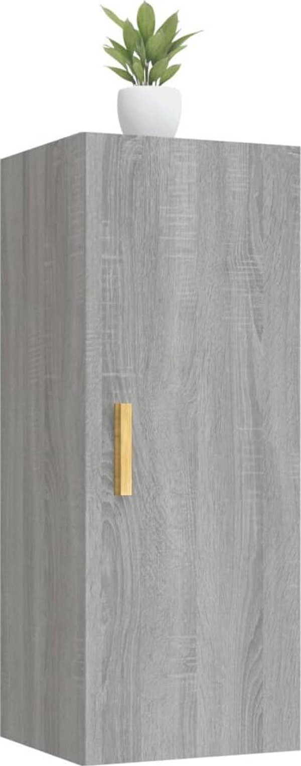 vidaXL Επιτοίχια ντουλάπα, γκρι δρυς Σονομα, 34,5x34x90 εκ.