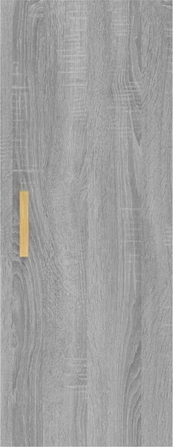 vidaXL Επιτοίχια ντουλάπα, γκρι δρυς Σονομα, 34,5x34x90 εκ.