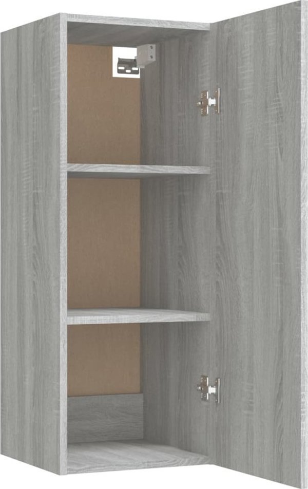 vidaXL Επιτοίχια ντουλάπα, γκρι δρυς Σονομα, 34,5x34x90 εκ.