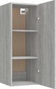 vidaXL Επιτοίχια ντουλάπα, γκρι δρυς Σονομα, 34,5x34x90 εκ.