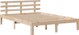 vidaXL Rama κρεβατιού με προσκέφαλο, 140x190 cm, μασίφ πεύκο