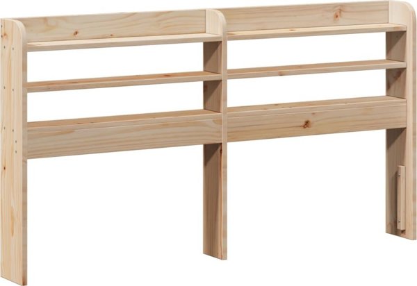 vidaXL Rama κρεβατιού με προσκέφαλο, 140x190 cm, μασίφ πεύκο