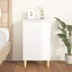 vidaXL Κομοδίνο υψηλής γυαλάδας σε λευκό, 40x35x70 εκ.
