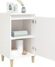 vidaXL Κομοδίνο υψηλής γυαλάδας σε λευκό, 40x35x70 εκ.