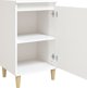 vidaXL Κομοδίνο υψηλής γυαλάδας σε λευκό, 40x35x70 εκ.