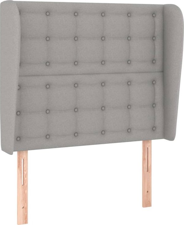 vidaXL Προσκέφαλο Uszak Ανοιχτό Γκρι 93x23x118/128 εκ. Υφασμάτινο