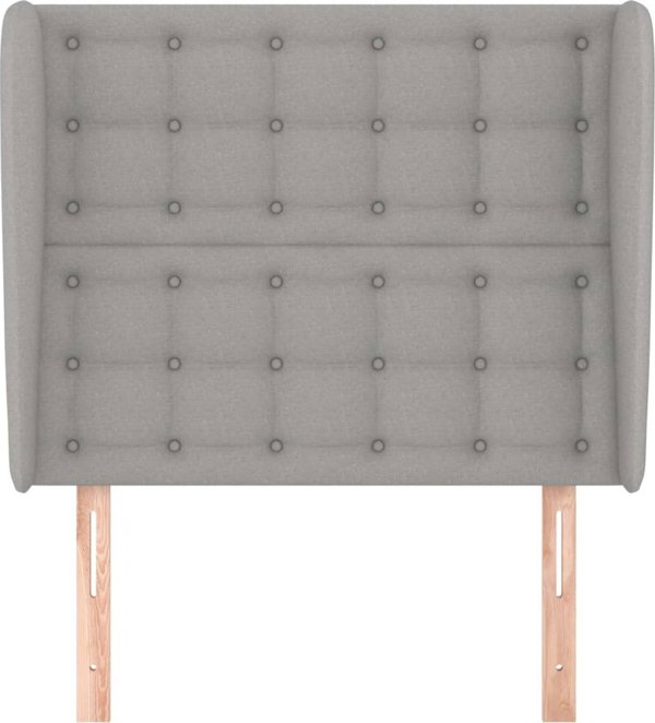 vidaXL Προσκέφαλο Uszak Ανοιχτό Γκρι 93x23x118/128 εκ. Υφασμάτινο