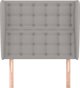 vidaXL Προσκέφαλο Uszak Ανοιχτό Γκρι 93x23x118/128 εκ. Υφασμάτινο