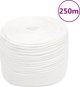 vidaXL Linka ζελάρσκα, λευκή ομοιόμορφη, 10 mm, 250 m, πολυπροπυλένιο