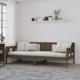 vidaXL καναπές κρεβάτι μελιτζανί από πεύκο 90x190 cm